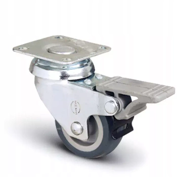 Koło obrotowe do 50kg tworzywo 75mm płyta hamulec