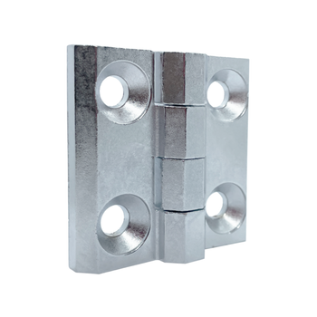 Zawias płaski 60x60mm chrom 4 otwory skrzydełkowy